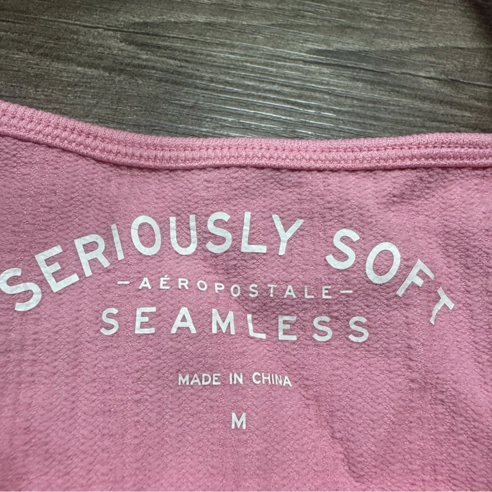 Aeropostale Pink Seamless Ribbed Bralette Size Medium